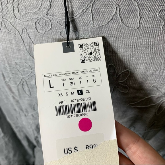 Zara Long Sleeve Dress in Light Gray - Picture 15 of 16